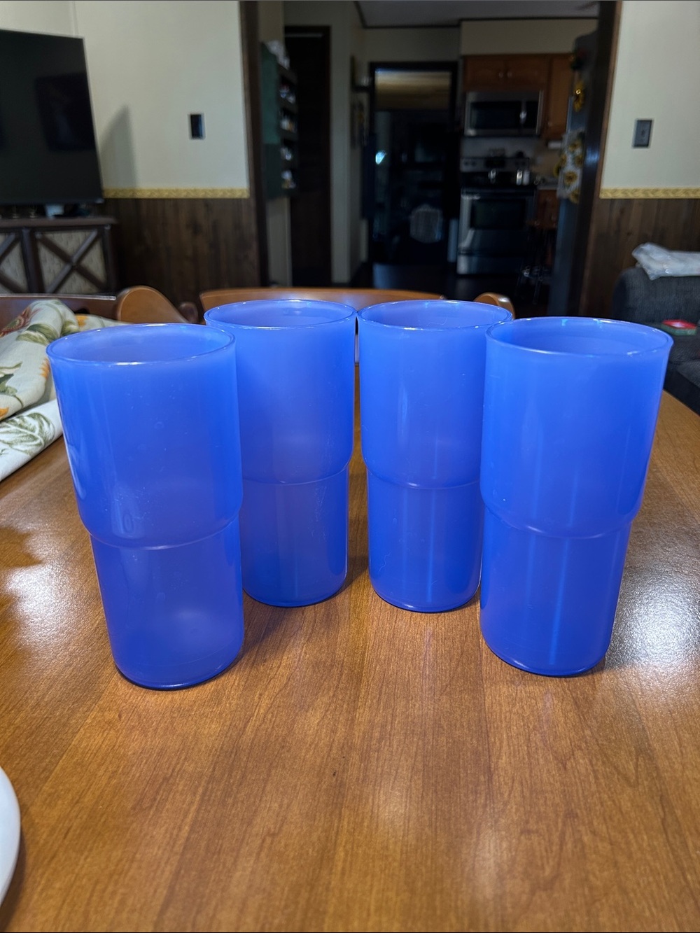 Set of 4 Tupperware Plastic Drinking Cups 18oz